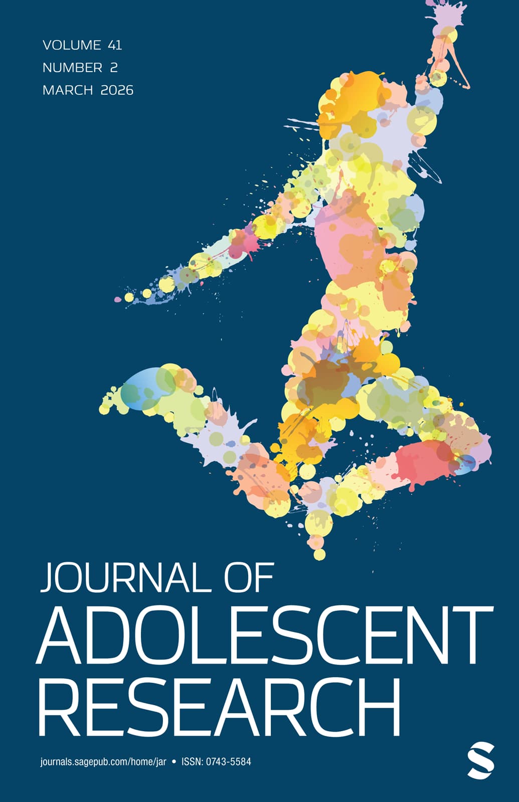 Journal of Adolescent Research cover โ Vol. 41 No. 2, March 2026